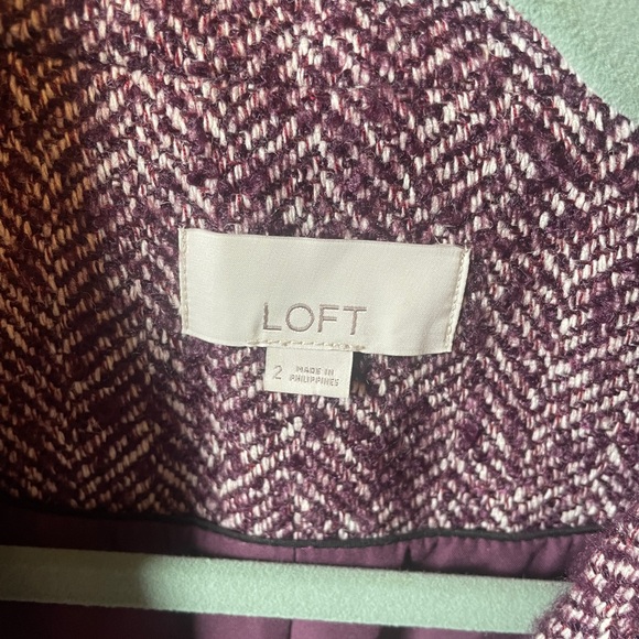 Loft Purple Tweed Blazer - Picture 4 of 7
